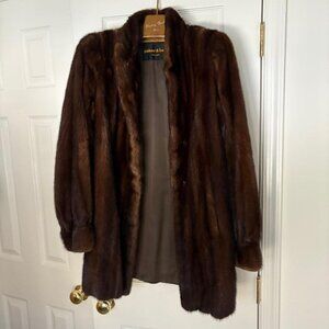 Designer Peiser and Berk Hip Length Lunaraine Mink Fur Coat